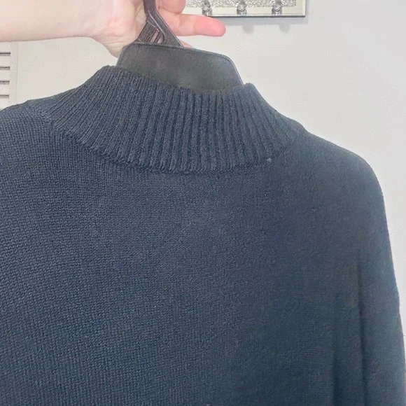 Men's Black Half-Zip Sweater with Flag Patch - Picture 6 of 6